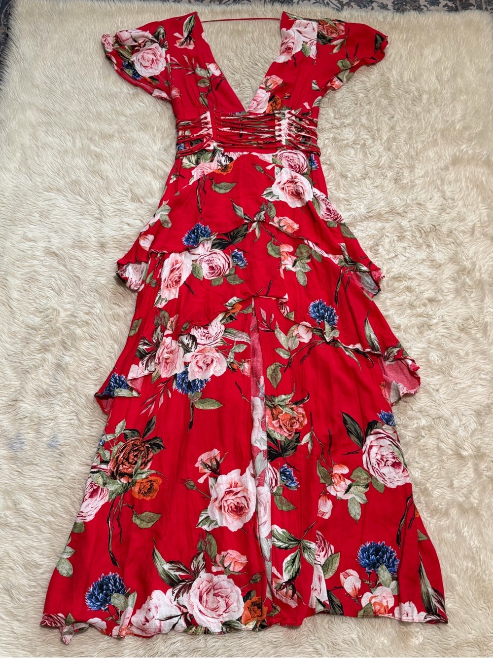 AFRM Micah Corset Maxi Floral Dress - Size Small - Picture 2 of 6